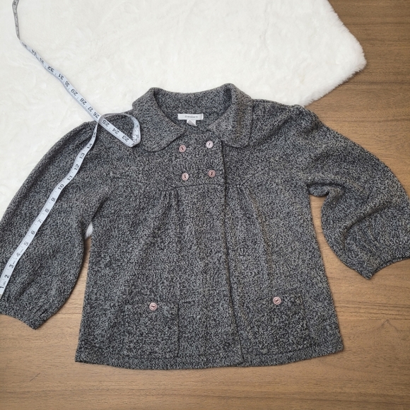 Grey Knit Dress Barn Cardigan (Large) - Picture 2 of 14